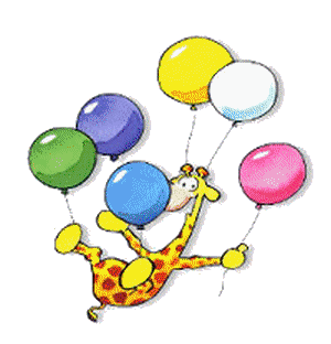 Gif animé youpi c'est vendredi ballons